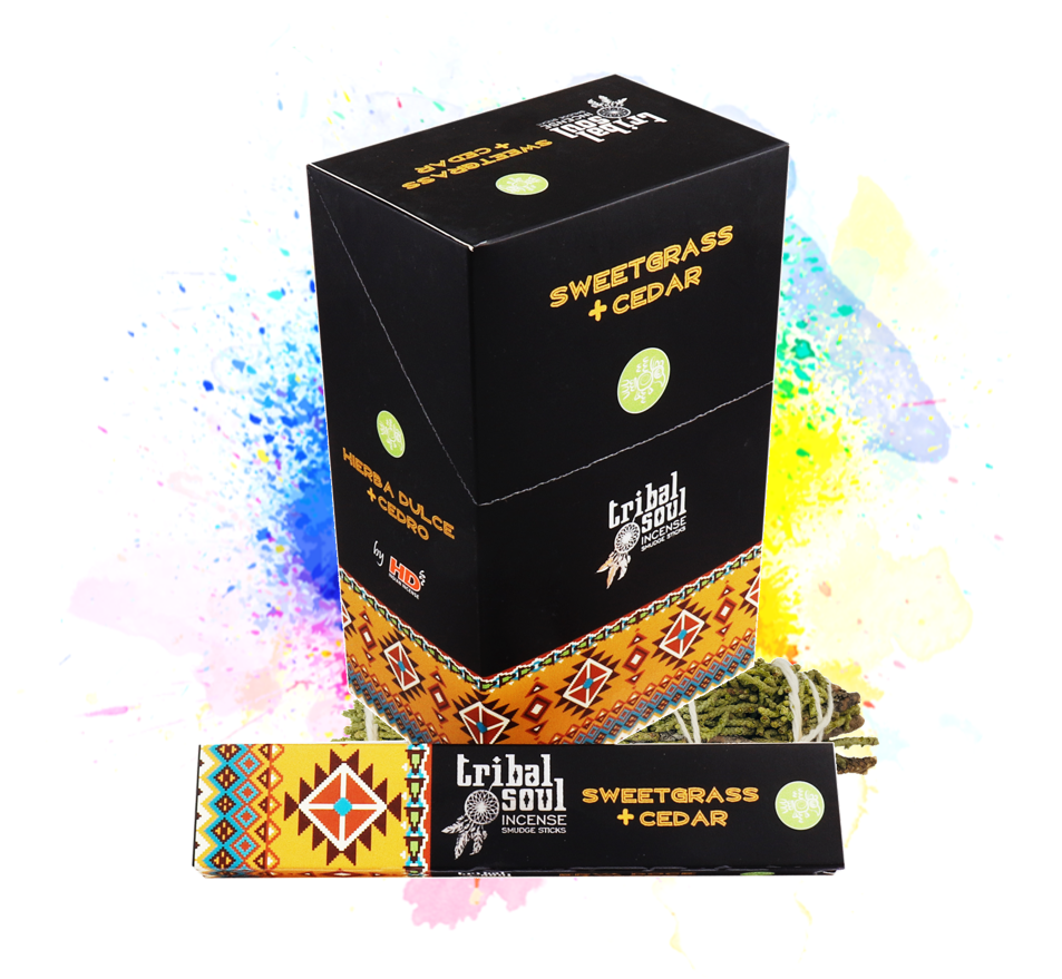 Sweet Graas + Cedar Incense Tribal Soul 15gms (Pack of 12)