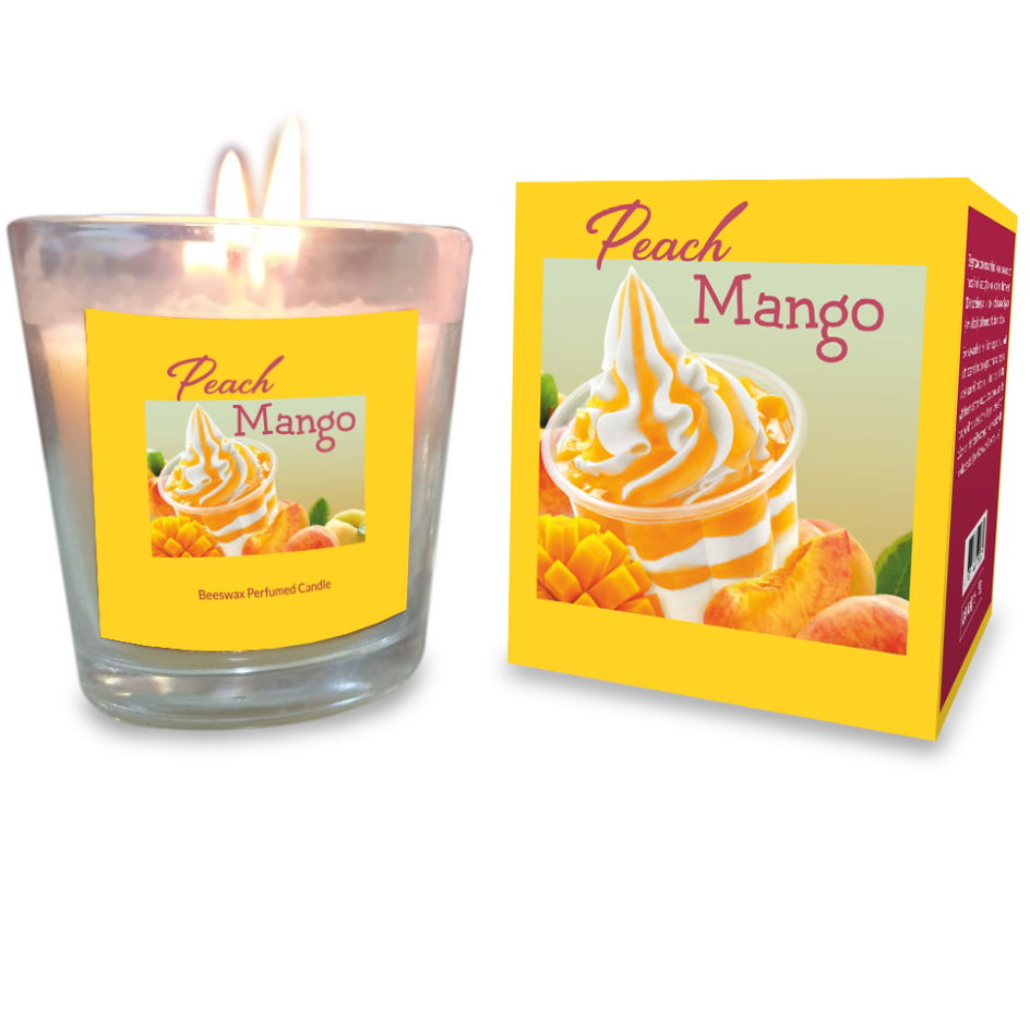 Peach Mango  Natural Beeswax Candle (each)