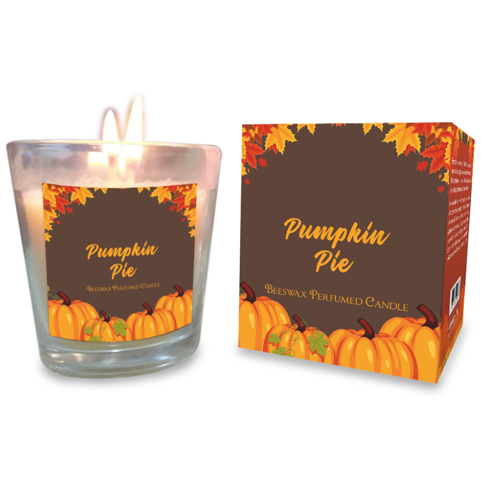 Pumkin Pie  Natural Beeswax Candle (each)