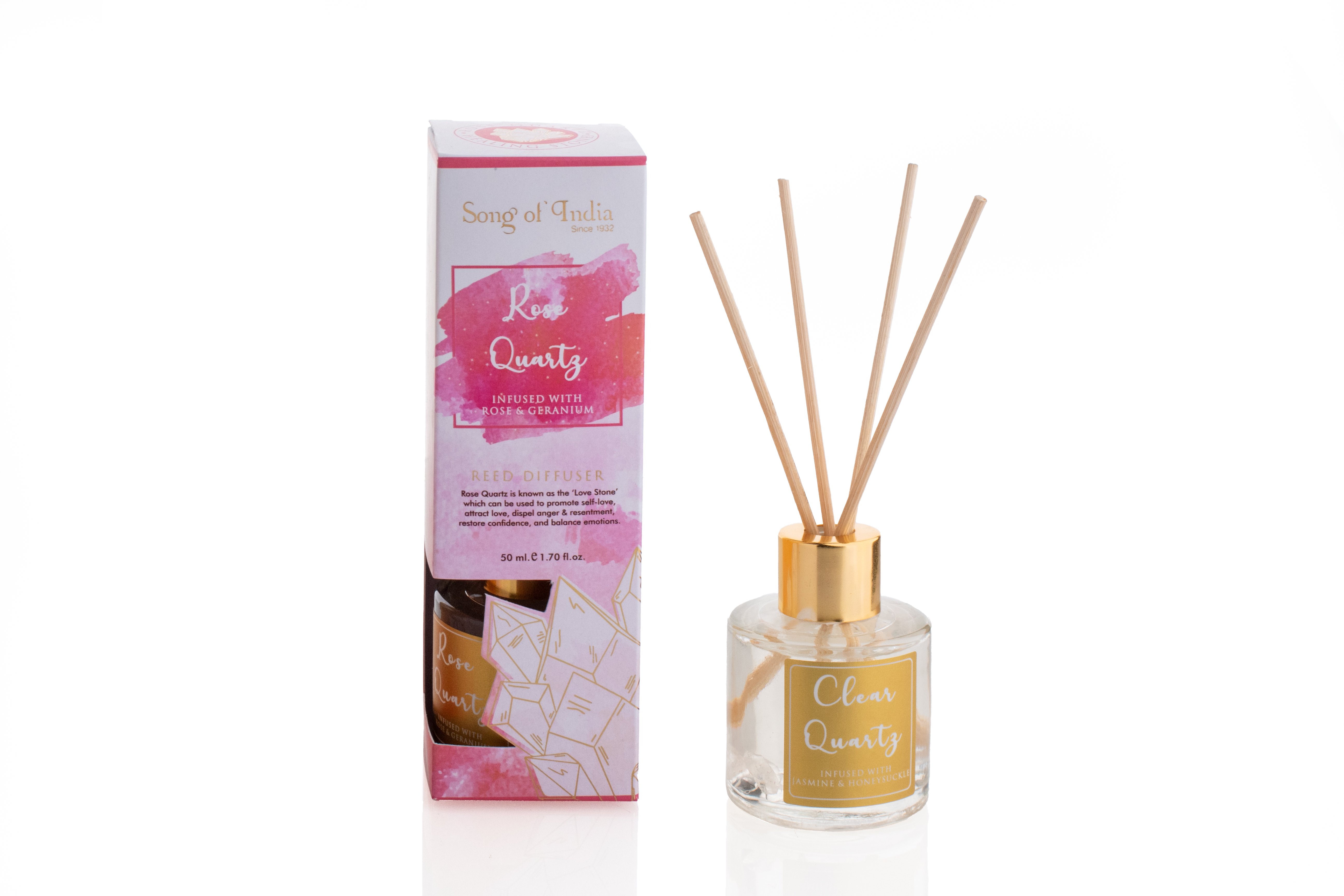 Rose Quartz Infused with Rose & Geranium