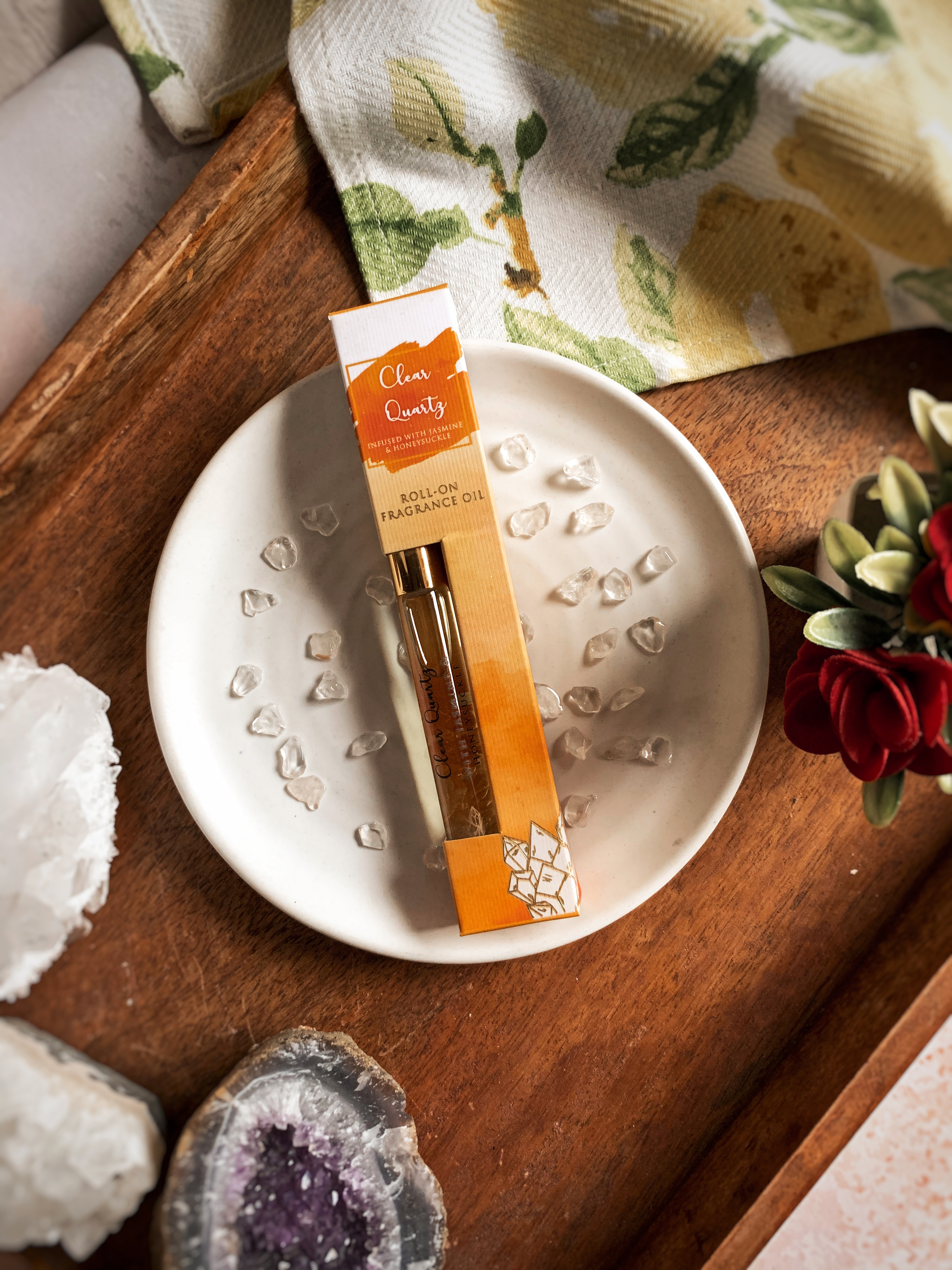 Healing Stones Roll - On Perfume Oil in Tubular Glass Bottle