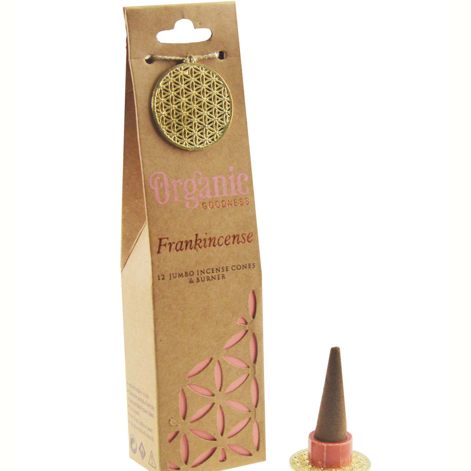Frankincense Incense Cones with Ceramic Holder (12 Cones, Set of 12)