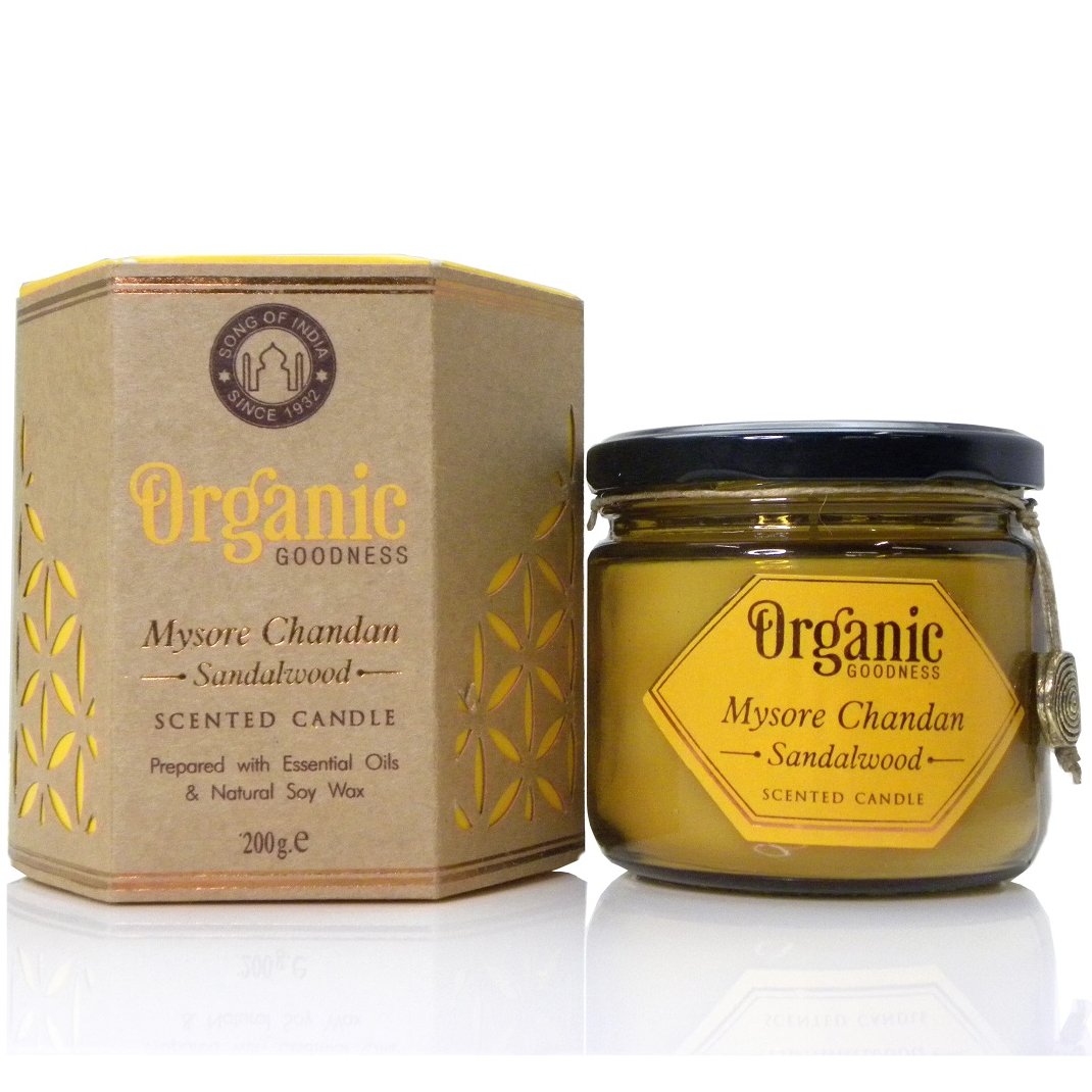 Sandalwood Soy Candle in Amber Glass Decanter (200g)